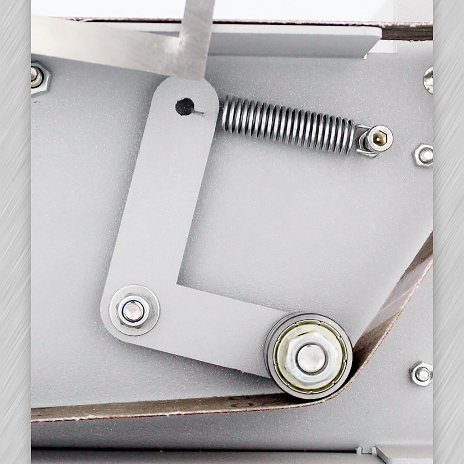 Belt Sanding Belt Grinder, Mini Belt Sander Knife Sharpener, Low Noise and Long Service & 4500~9000rpm, Rated DC Voltage Of 12~24V & 7-grades Regulation Speed Power Supply for Wood Metal Knife Making