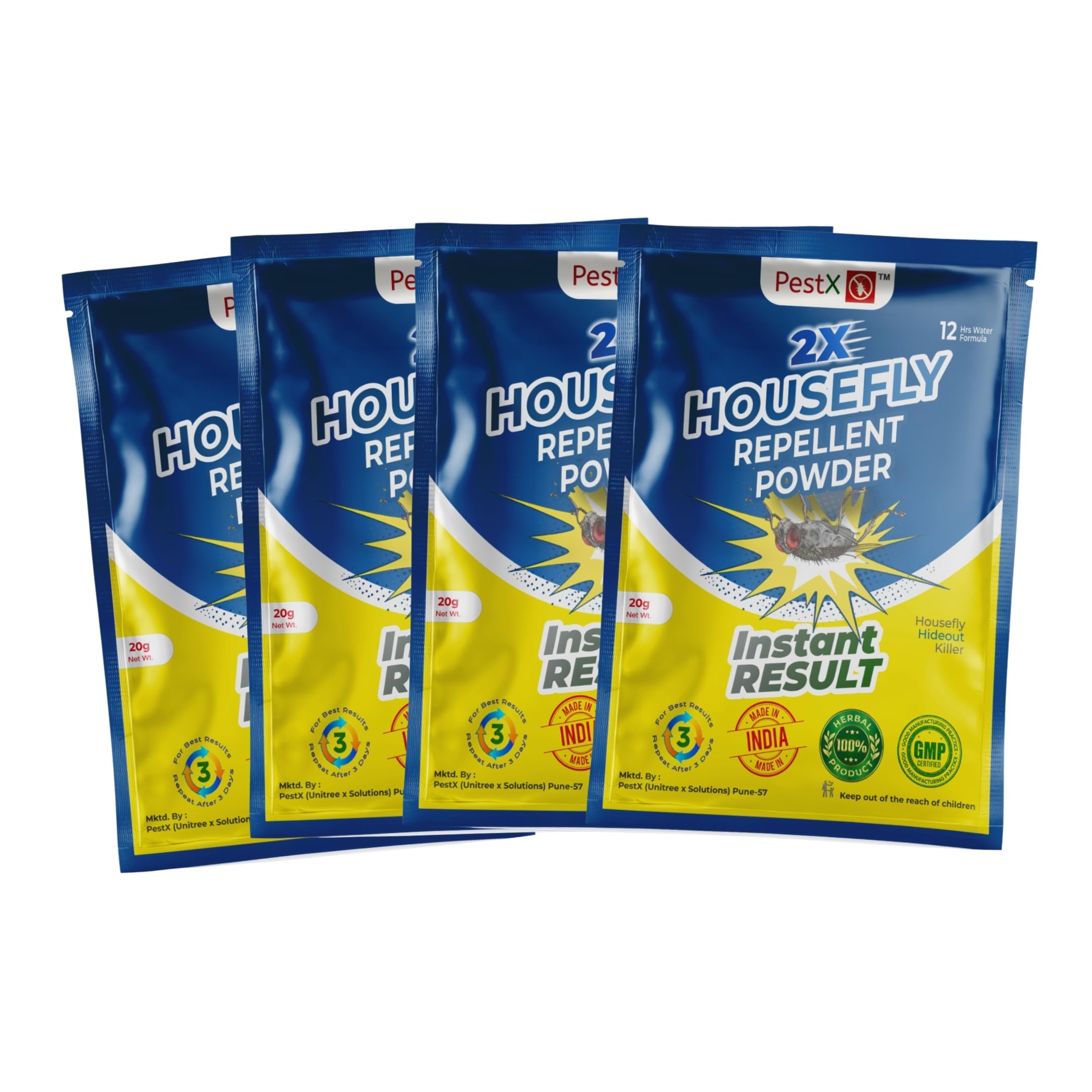 Herbal Housefly Repellent Powder 20g | Mix with Water & Spray Formula | Instant Room Protection | Easy Apply Natural Fly Control for Home & Kitchen (3 BHK Pack)-image-29