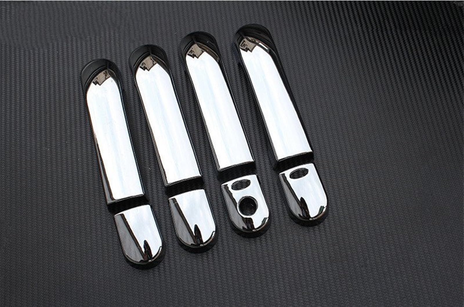 Noheeu Style4 For Nissan For Tiida C11 2004-2011 Chrome Carbon Fiber Car Door Handle Covers Accessories Stickers Styling Decal(Style4)