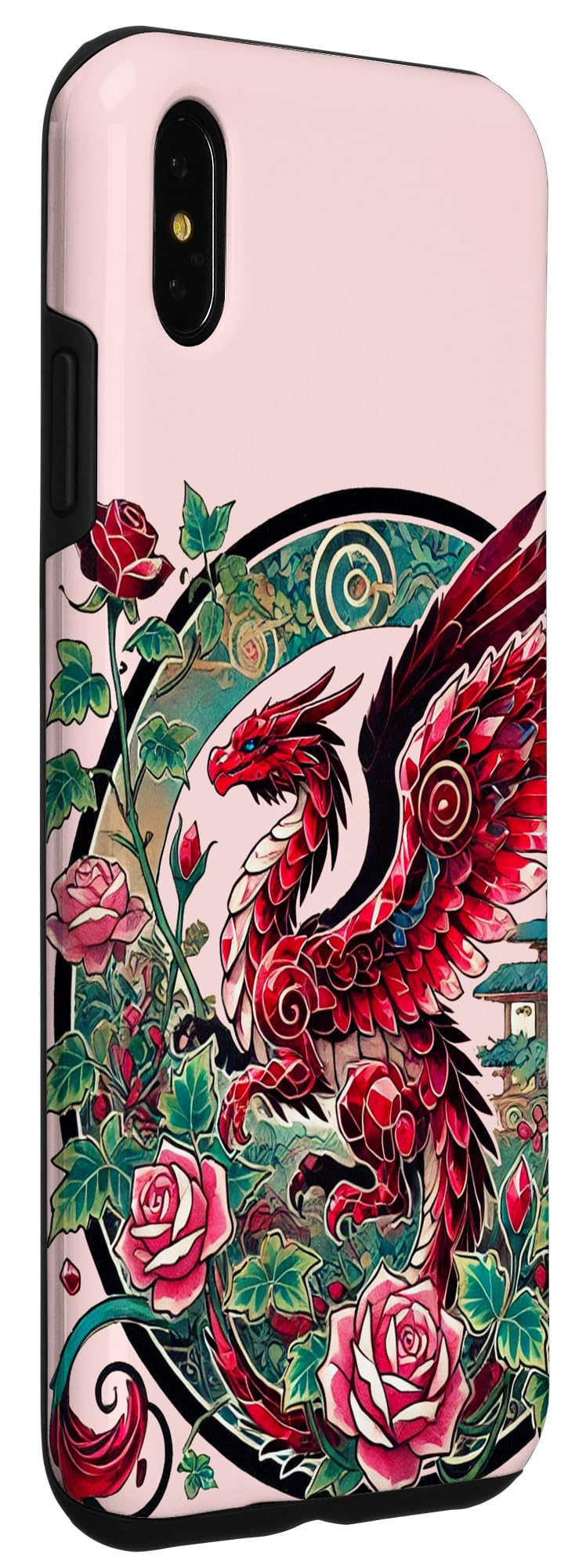 iPhone XS Max Ruby Crystal Dragon Illustration Gem Dragons Case - Image 3