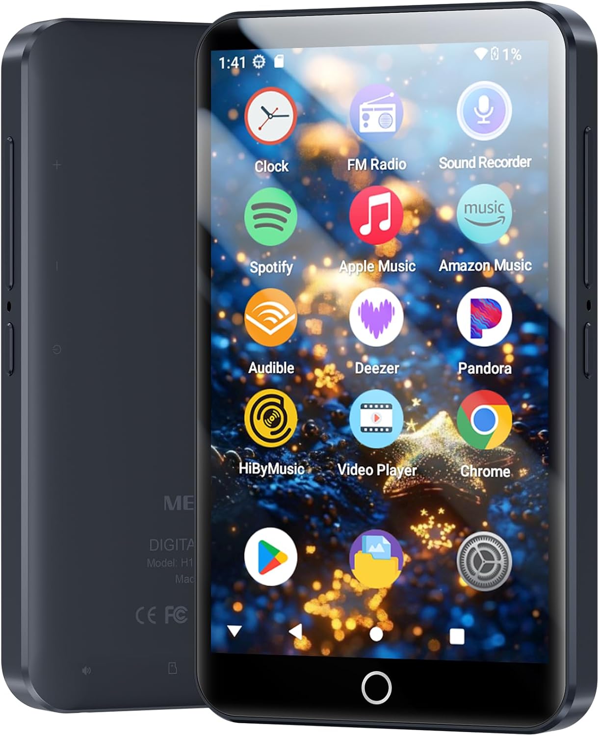 MP3 Player with Bluetooth and WiFi, MECHEN Android 13 OS MP3 & MP4 Players with 4" Touchscreen and Speaker,Music Players with Spotify,Pandora, Audible, Amazon Music, Play Store