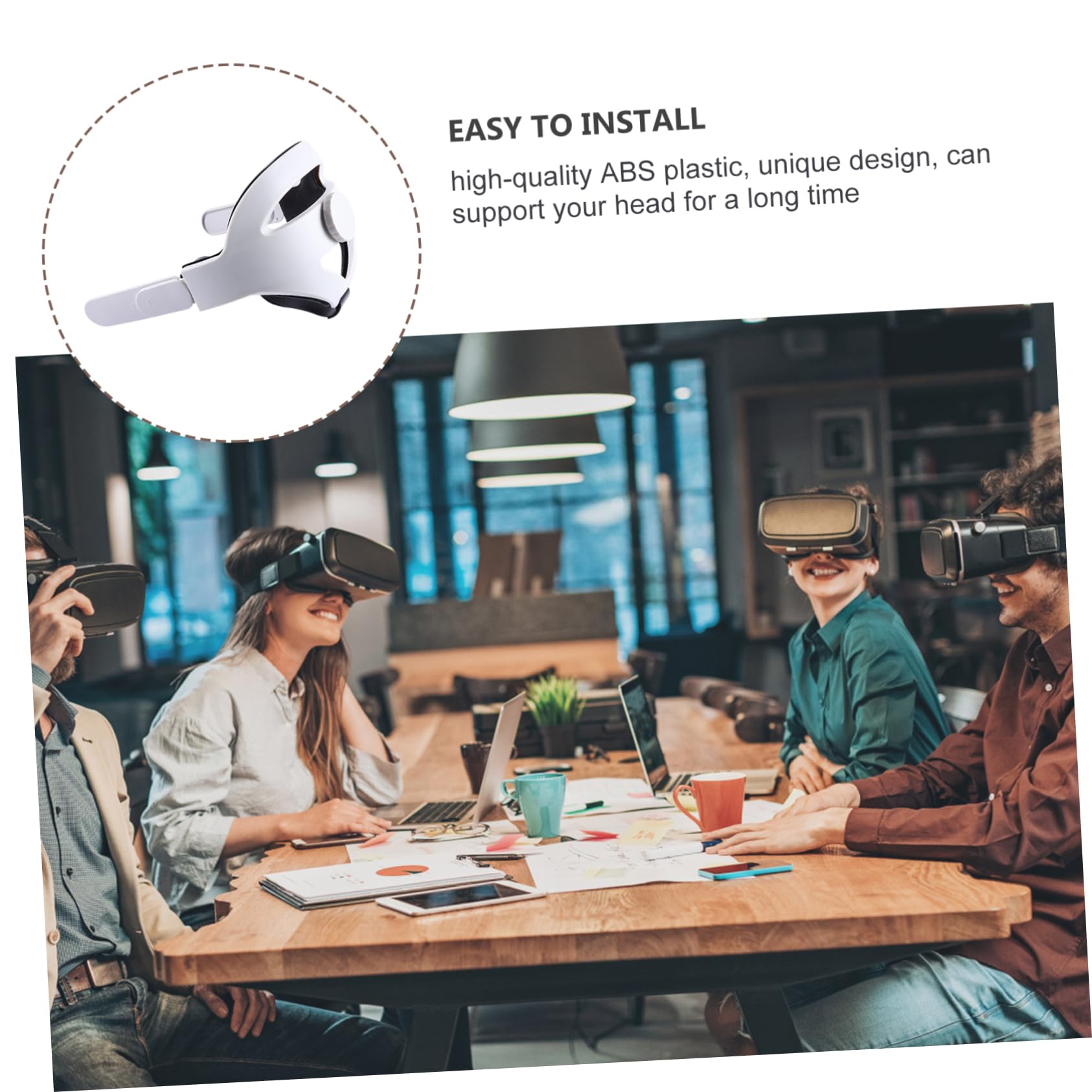 Lurrose Correa Ajustable Auriculares VR Soporte Cómodo y Equilibrado Compatible con Material Duradero y Ergonómico Uso Prolongado