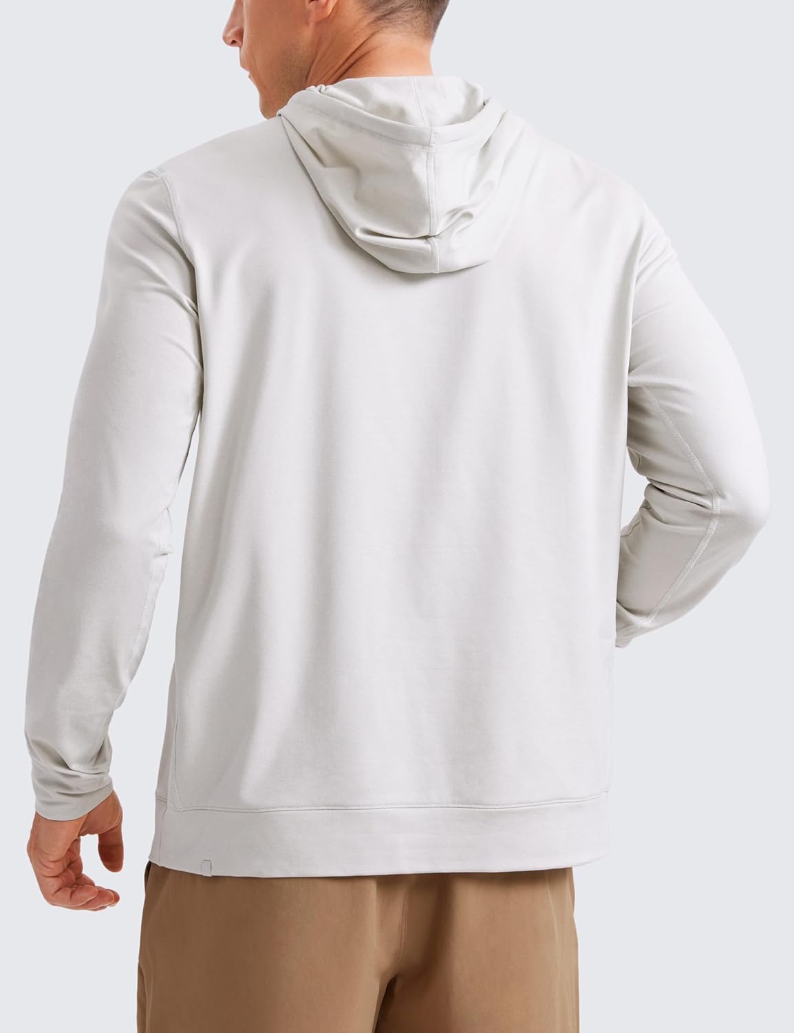 CRZ YOGA Cloud Jersey Pullover Hoodies for Men - Casual Workout Long Sleeve Basic Hooded Sweatshirts with Pocket - Image 2