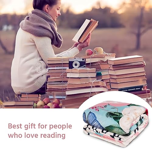 Miniatura 7 de toneay Manta de regalo para amantes de los libros, manta de lectura de 50 x 60 pulgadas, regalos para mujeres bibliotecarias, regalos para amantes