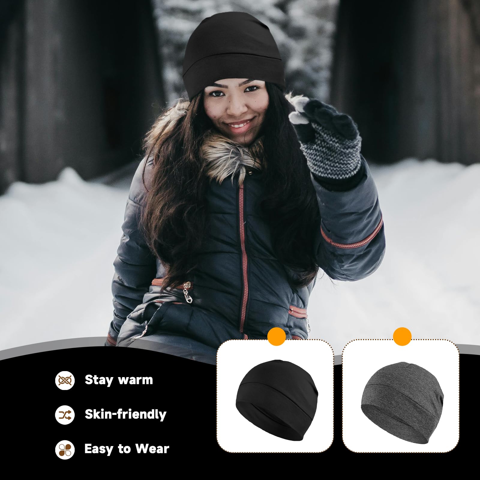 2 Piezas Gorro para Hombre Mujer, Transpirable Algodón Running - Gorro para Casco de Bicicleta, Moto y Running, Durag y Gorro Bajo Casco Ciclismo, Multifuncional Algodón