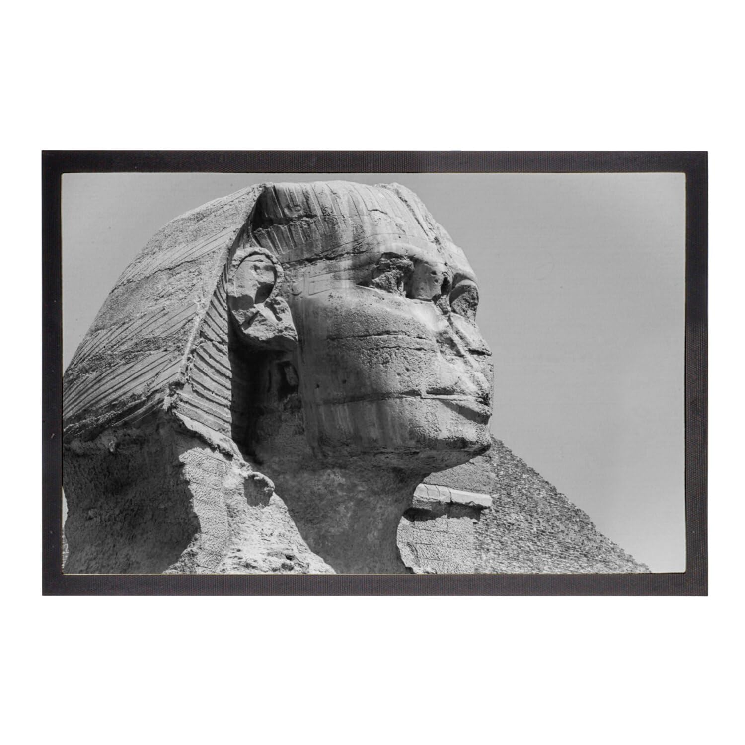 Tapis de porte Sphynx Égypte noir et blanc pour sublimer votre entrée chic