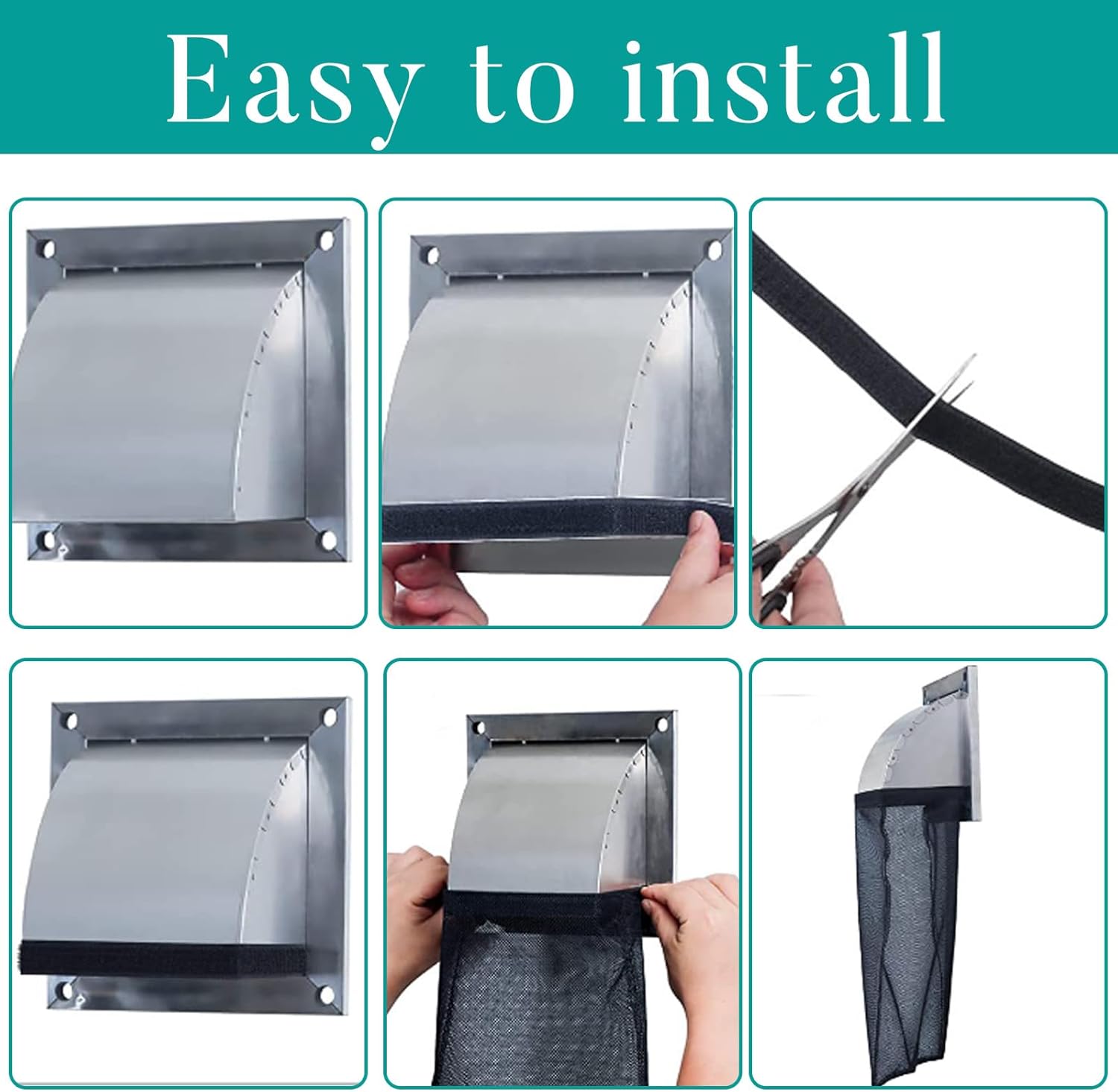 kingsea 6 Pack Dryer Vent Lint Bags Dust Lint Bags Exterior Dryer Lint Trap Dryer Lint Cover for Outside Capturing Lint and Dust