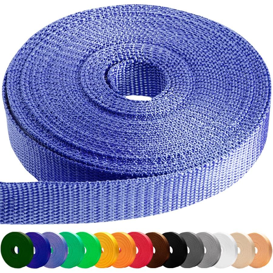TECEUM 38 mm Gurtband – Lavendel Blau – 9 Meter - Gurtband zum Klettern im Freien drinnen Basteln DIY (1.5” 10y)