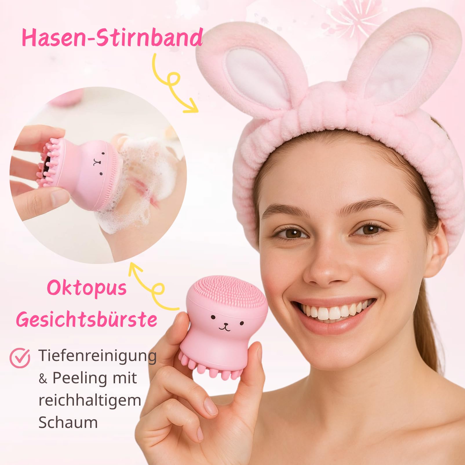 Sakura Skin Care Set Teenager Mädchen Geschenke - Skincare Set 11 Stück - Hautpflege Beauty Set Frauen - Anti Aging & Nährend Gesichtspflege Set - Damen Geschenkset - Mit Schlammmaske,Serum,Creme