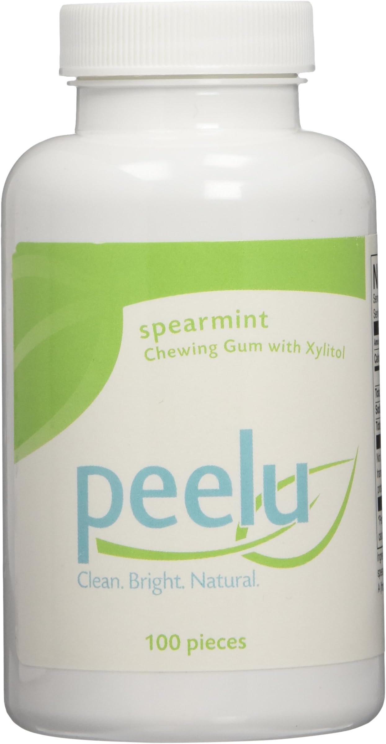 Peelu Chewing Gum,Spearmint 100-Count