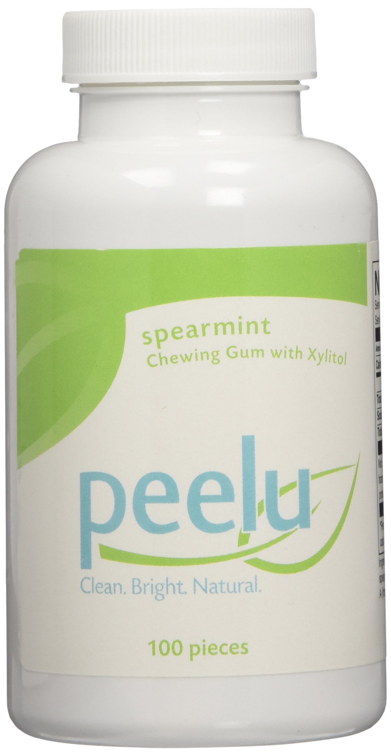 Peelu Chewing Gum,Spearmint 100-Count