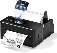 Bluetooth Shipping Label Printer with Touchscreen – Upgraded 4x6 Thermal Printer for Small Businesses & Shipping Packages, Compatible with Phone, PC and Tablet, Widely Used for Amazon, Shopify, Etsy