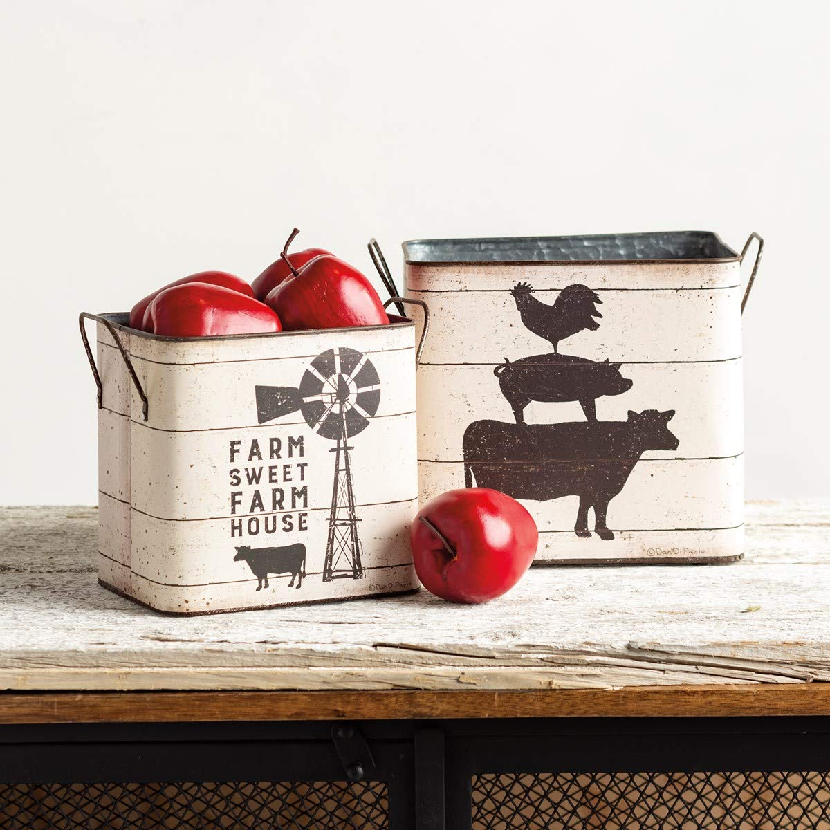 Primitives By Kathy Geschirrtuch „Home Sweet Home“ – 71x71 Cm, Baumwolle Mit Stickerei, Maschinenwaschbar