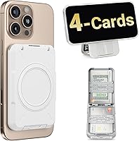 Vista 1 de PROfezzion 2-in-1 for MagSafe Wallet Stand, RFID Blocking Magnetic Card Holder Fit 4 Cards, Heavy Duty Hardshell Wallet for iPhone 17 16 15 14 13 12