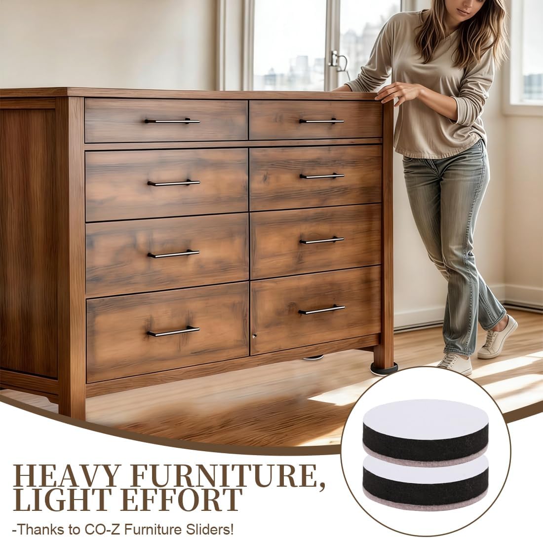 4 x Self Adhesive Felt Furniture Leg Protectors for Chairs and Furniture Heavy Duty Floor Preservation