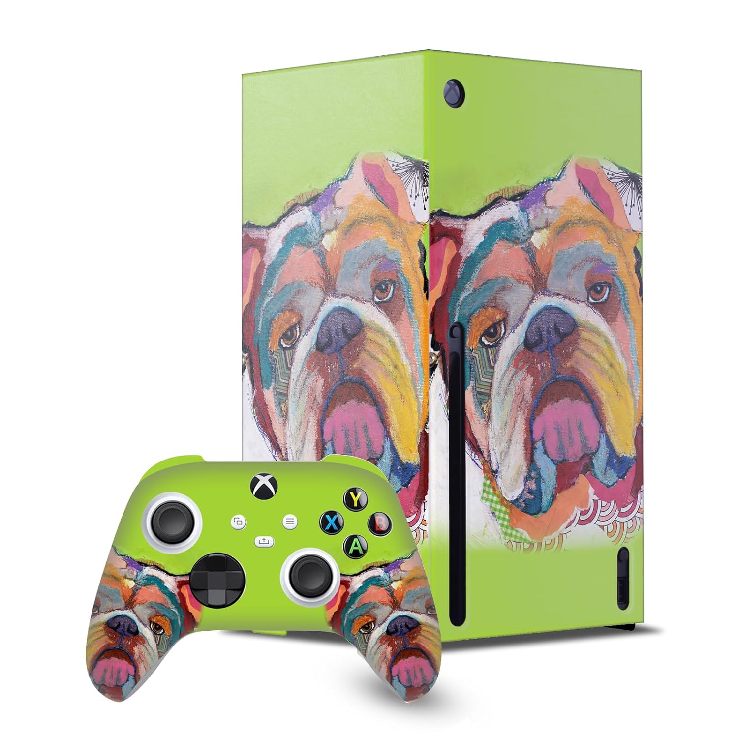 Head Case Designs Officially Licensed Michel Keck Bulldog Art Mix Game Console Wrap and Game Controller Skin Bundle Compatible With Xbox Series X