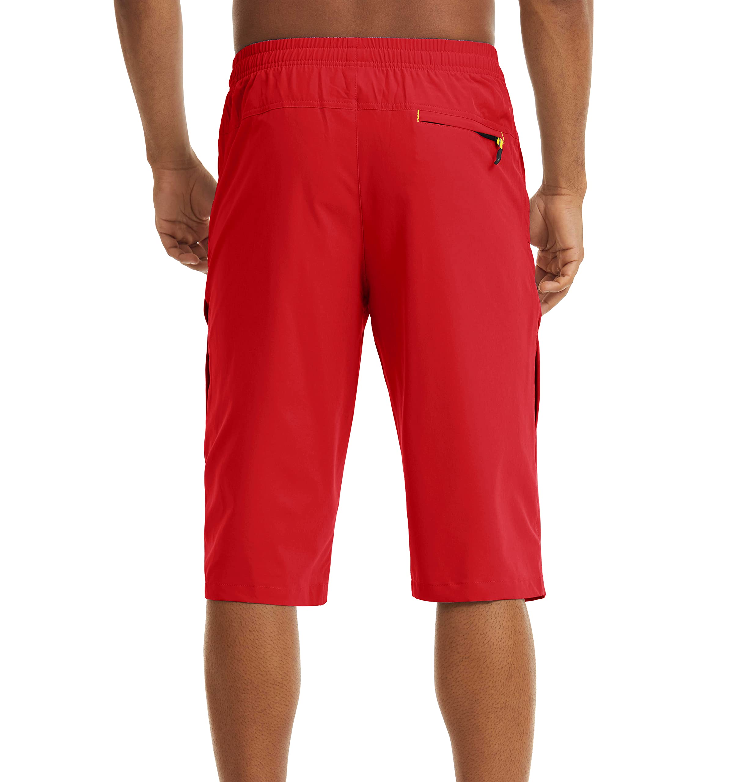 MAGCOMSEN Szybkoschnące męskie spodenki outdoorowe 3/4 z regulowanym sznurkiem do ściągania