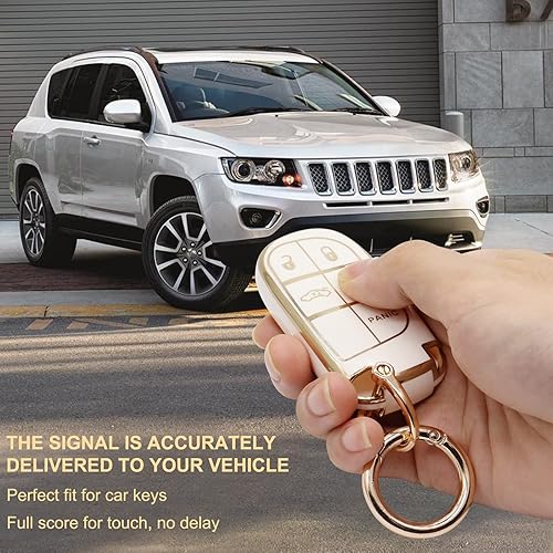 Miniatura 4 de Elegananccy Funda para llavero Jeep, Blanco