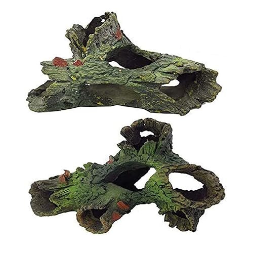 Tfwadmx Decaying Trunk Aquarium Ornament, Betta Fish Hideout - Small
