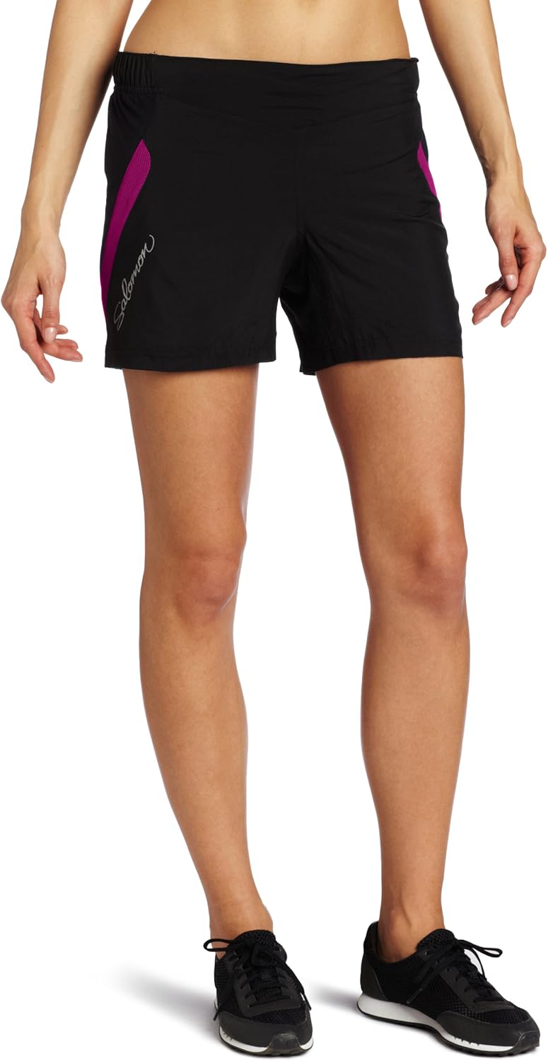 Salomon Women's XT II Lite Short, Black/Purple, X-Small
