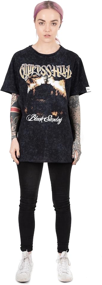 Cypress Hill T-Shirt Unisex Black Sunday Album Distressed Band Tee