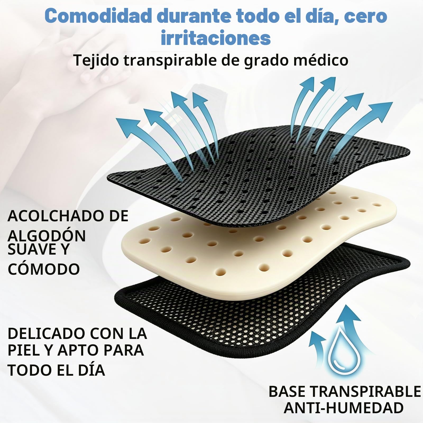 Tenbon Cinturón Soporte Hernia Inguinal Hombre Mujer - Braguero Postoperatorio/Preoperatorio Universal con Almohadillas Extraíbles, Alivia Dolor Ingle Izquierdo/Derecho, Correa Ajustable (Large)