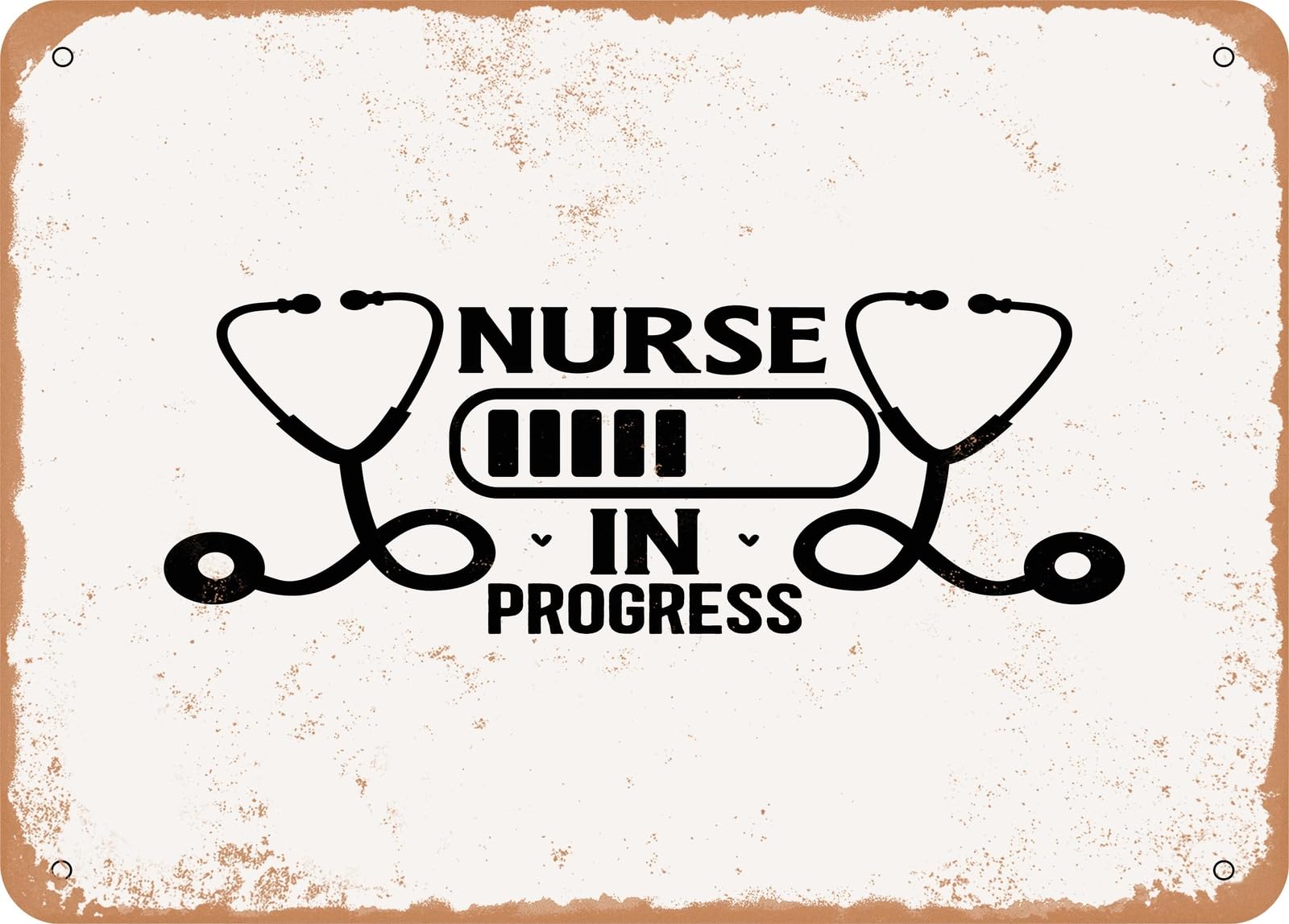 Metal Sign - Nurse In Progress - Vintage Look Sign home decor