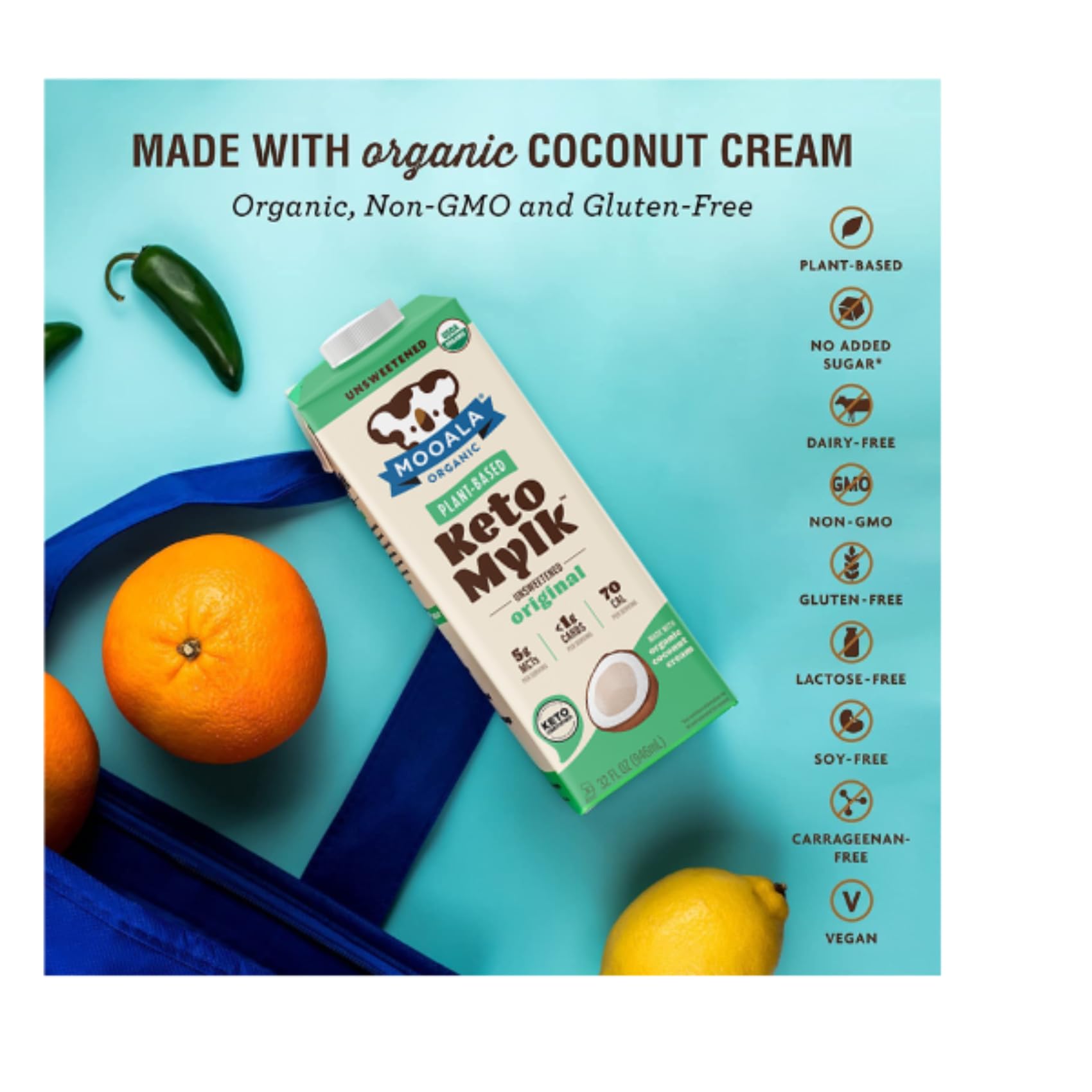 Amazon.com: Mooala - Organic Original Keto Mylk, 1L (Pack of 6