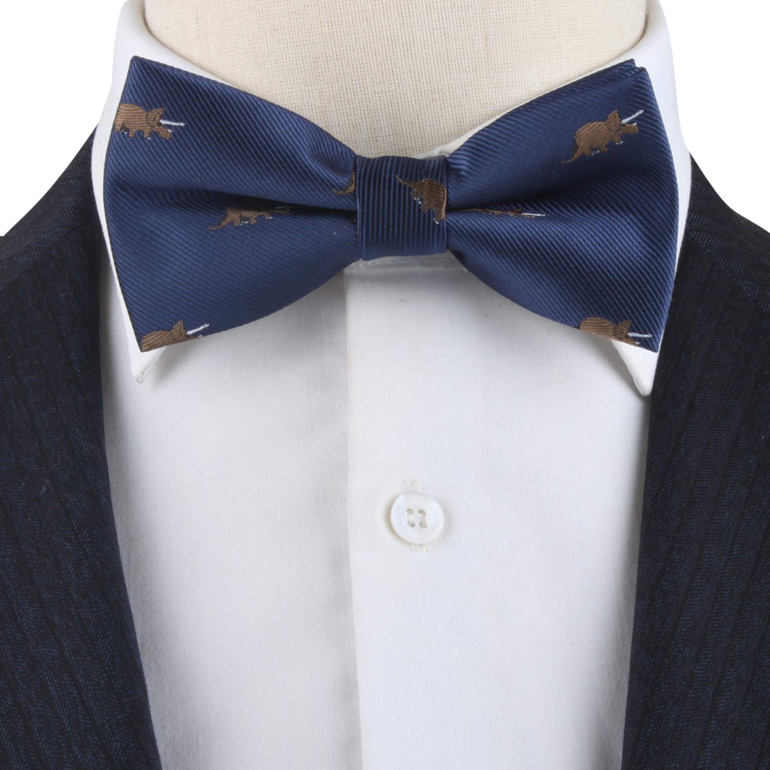 Triceratops Bowtie for Him | Animal Dinosaur Lover Bow Tie for Men | Jurassic Park Gift | Birthday Gift for Guys (Triceratops Bow Tie)