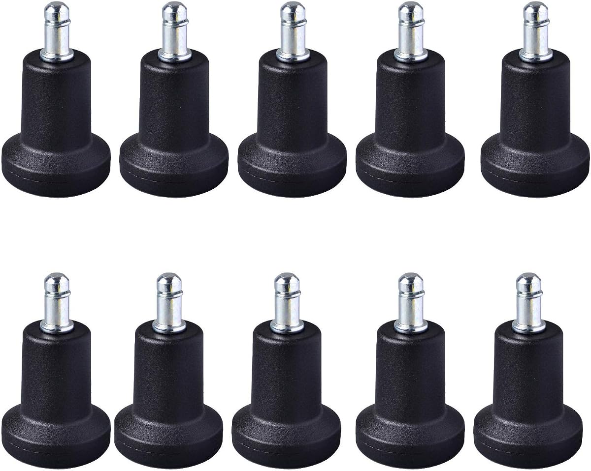 10pcs Chair Glides to Replace Casters, 6cm Height Office Chairs Stationery Office Replacement Chair Without Wheels and High Bell Glides