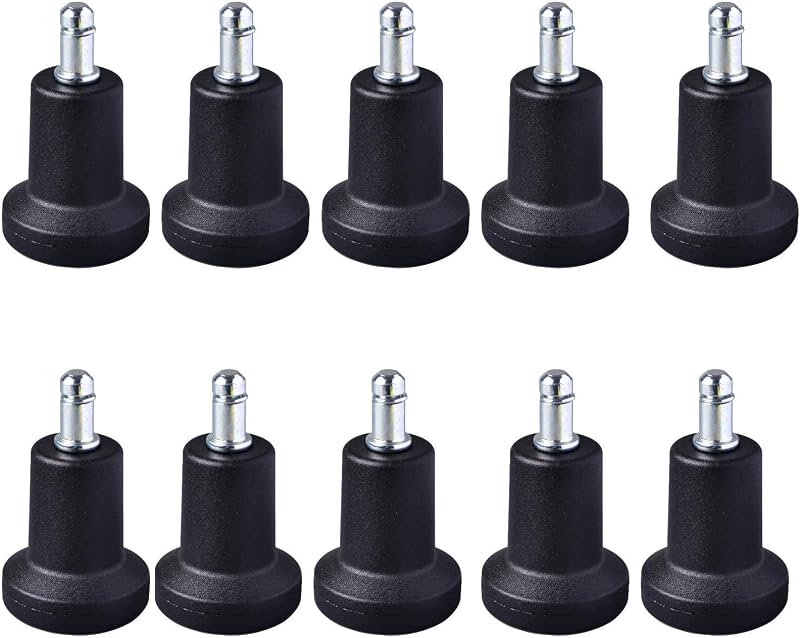 10pcs Chair Glides to Replace Casters, 6cm Height Office Chairs Stationery Office Replacement Chair Without Wheels and High Bell Glides