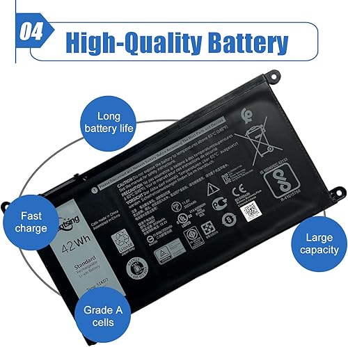 Miniatura 5 de Dentsing Batería de repuesto para laptop Dell Chromebook 11 3100 3180 3180 3189 5190 3181 2 en 1 14 3400 Series Notebook Y07HK FY8XM 0FY8XM P28T001