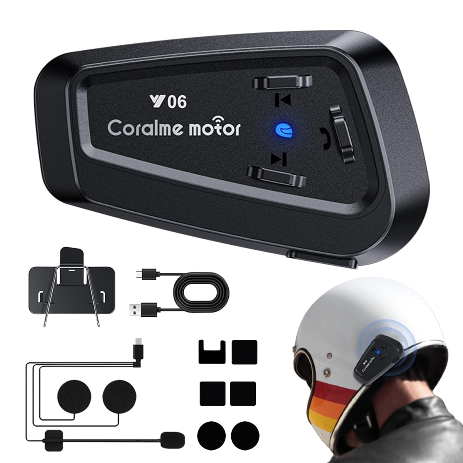 Casque moto étanche résistant à la pluie avec audio sans fil - 8