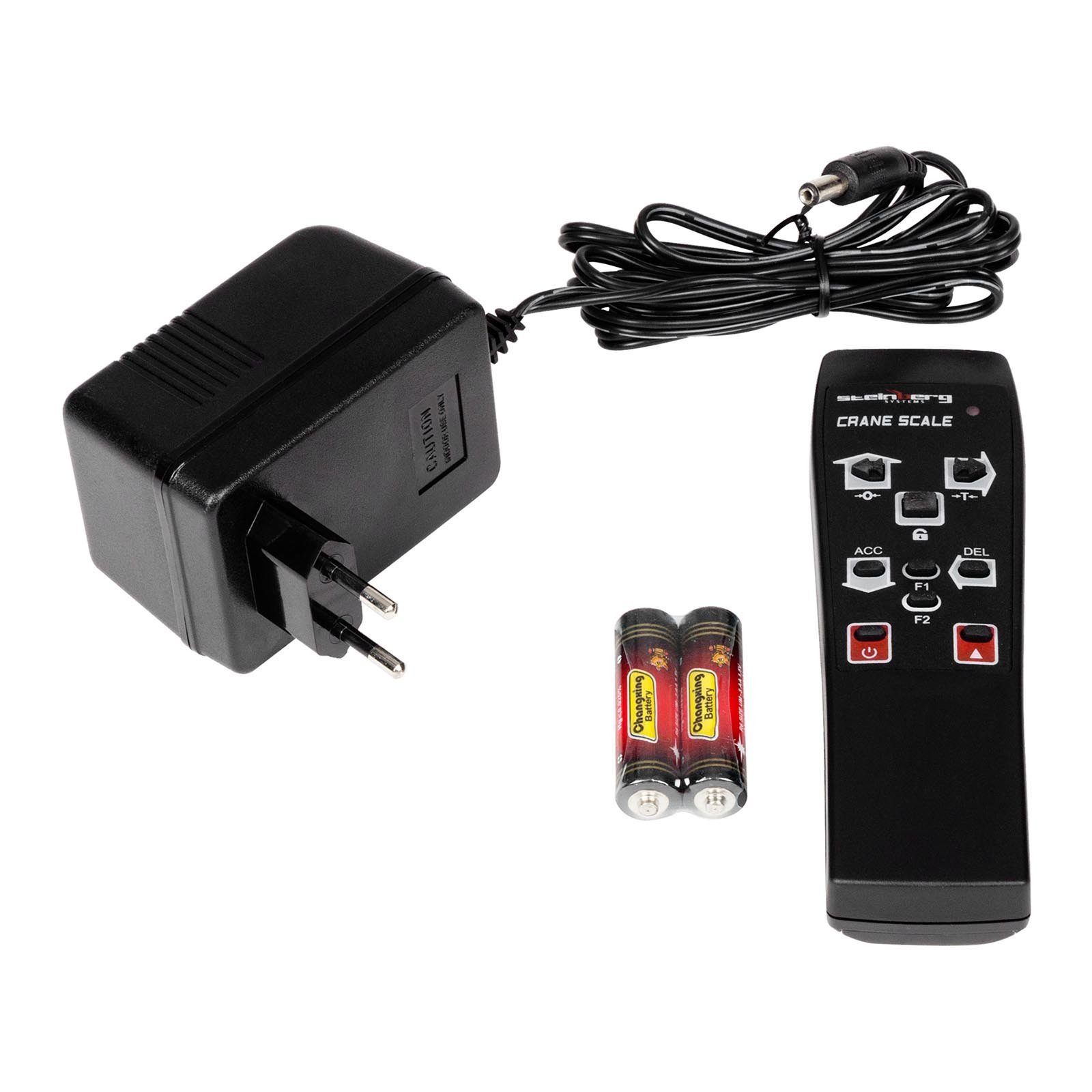 Steinberg Systems - Kranwaage Hängewaage (3 t / 1 kg, kg/lbs Gewichtseinheitenwechsel, Aluminiumdruckguss, Akku 6V/4Ah, LED) Silber