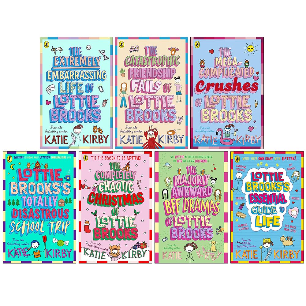Lottie Brooks Series 7 Books Collection Set By Katie Kirby (The Completely Chaotic Christmas, Extremely Embarrassing Life, Catastrophic Friendship Fails, Totally Disastrous School-Trip & More)