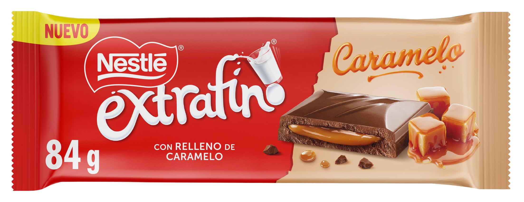 NESTLE EXTRAFINO chocolate con leche y Caramelo 25 tabletas de 84g