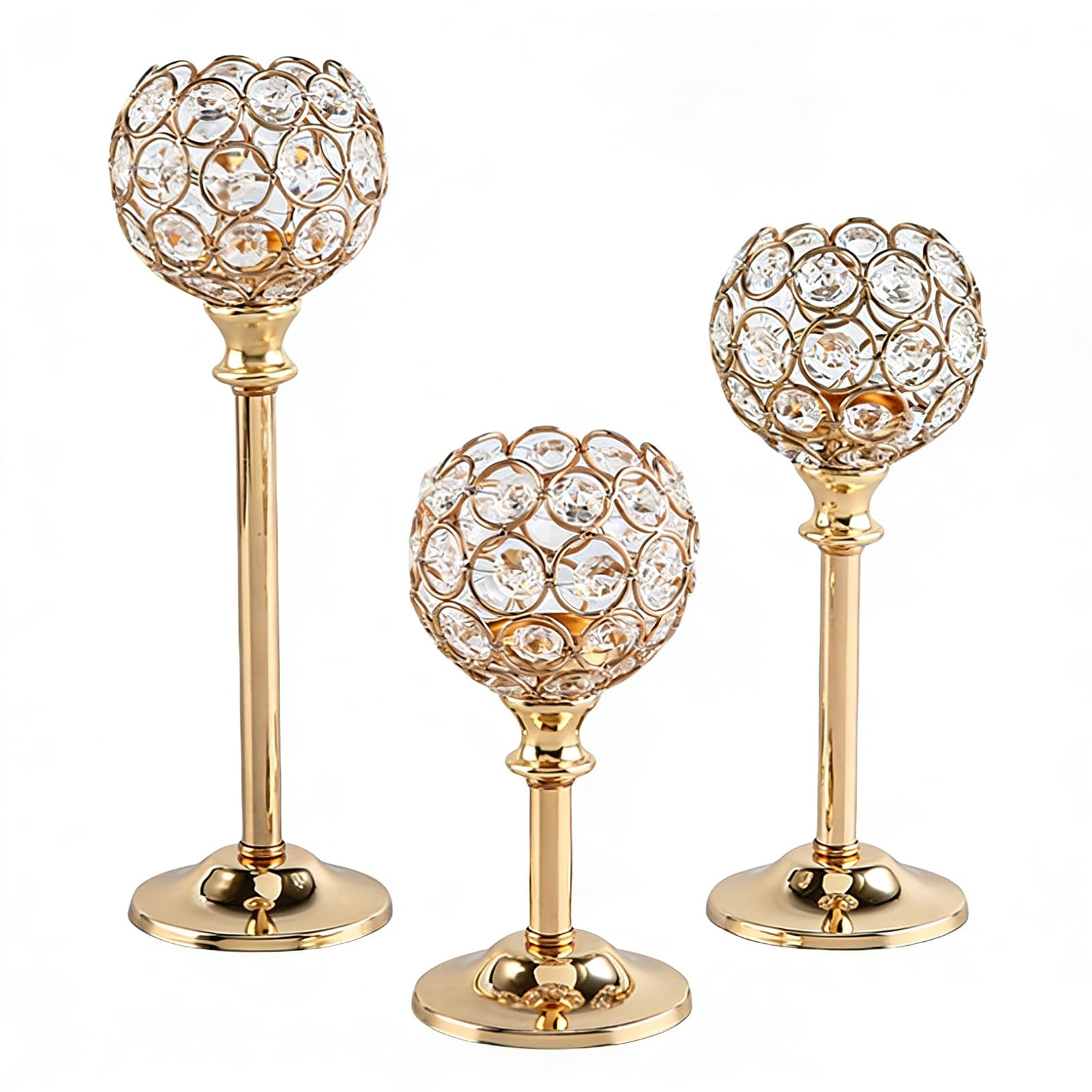 Light Holders Crystal Votive Holders Tealight Jewel Bowl Stand Decorative Centerpieces for Wedding Crystal Votive