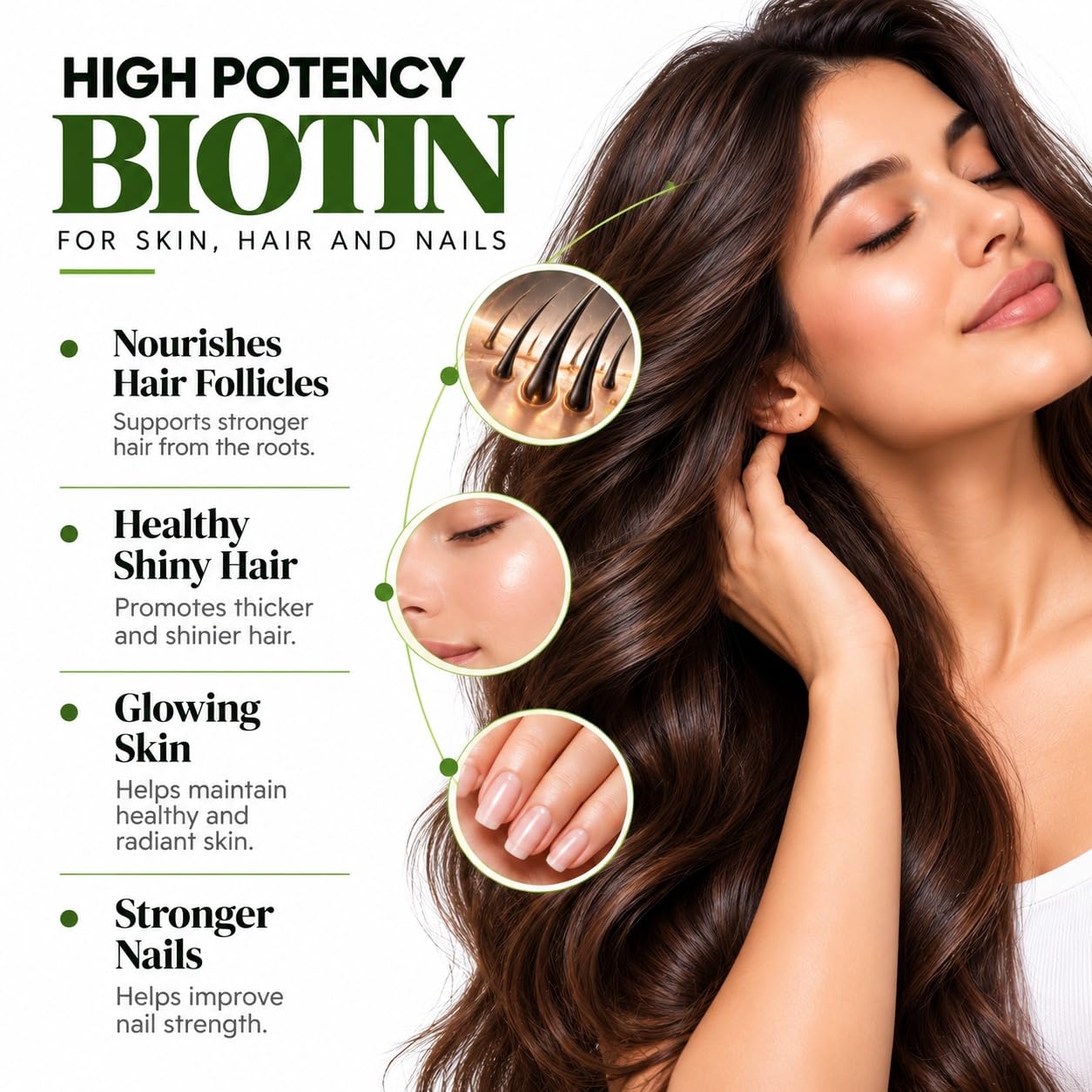Vlado's Himalayan Organics Biotin Tablets For Hair Growth | 10000 mcg Biotin Supplement | Hair Supplements for Women and Men | Hair Growth Tablets For Men & Womenn - 120 Tablets — Amazon image 5