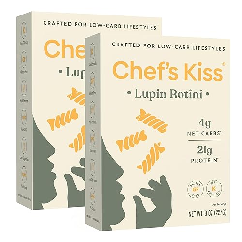Miniatura 10 de Chef's Kiss Radiadores bajos en carbohidratos  0.04 oz de carbohidratos netos, 0.71 onzas de proteína  Pasta cetoglicémica baja hecha de altramuces