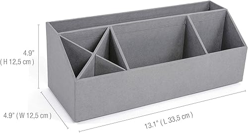 Miniatura 5 de Bigso Box of Sweden Organizador de escritorio con 4 compartimentos, almacenamiento de papelería para notas, clips, bolígrafos, etc. Soporte para