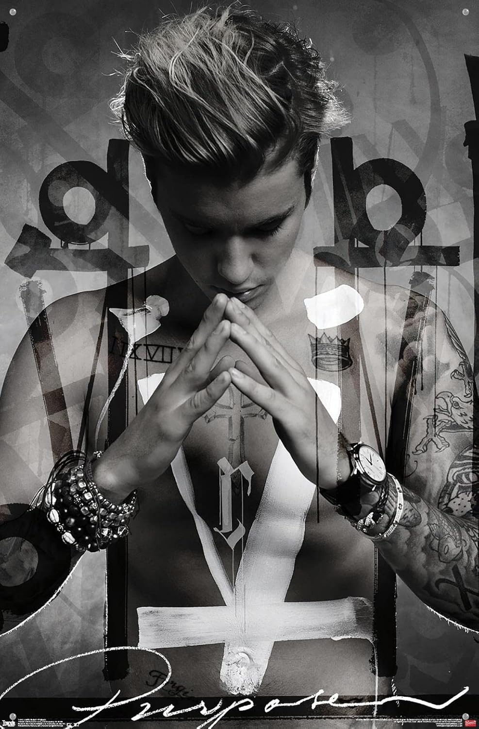 Justin Bieber - Purpose Wall Poster with Push Pins