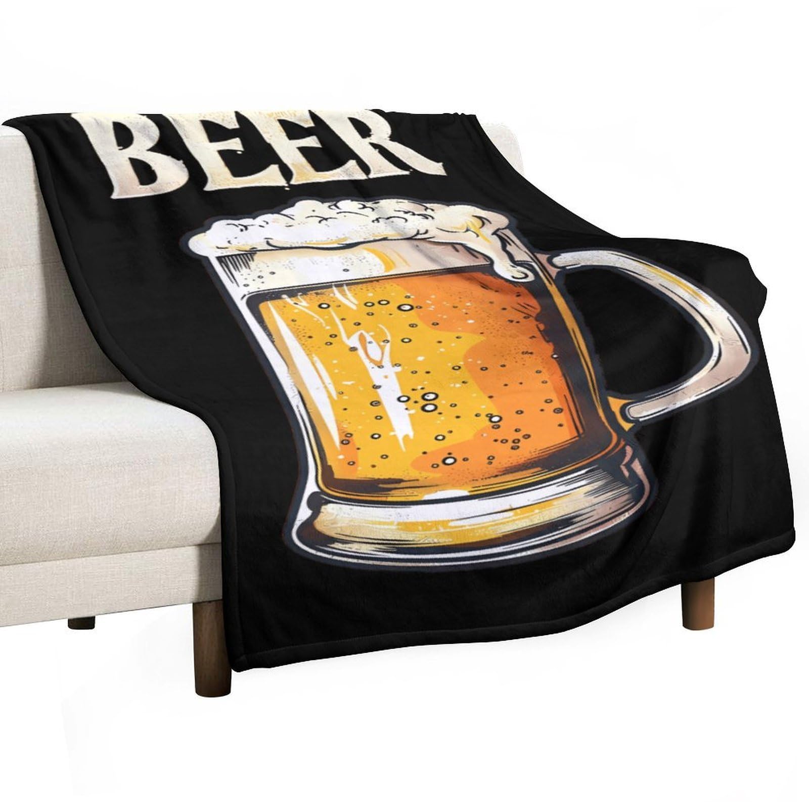 CGSBNGHA Beer Flannel Fleece Blanket Lightweight Soft Throw Blankets for Sofa Couch Bed Chair