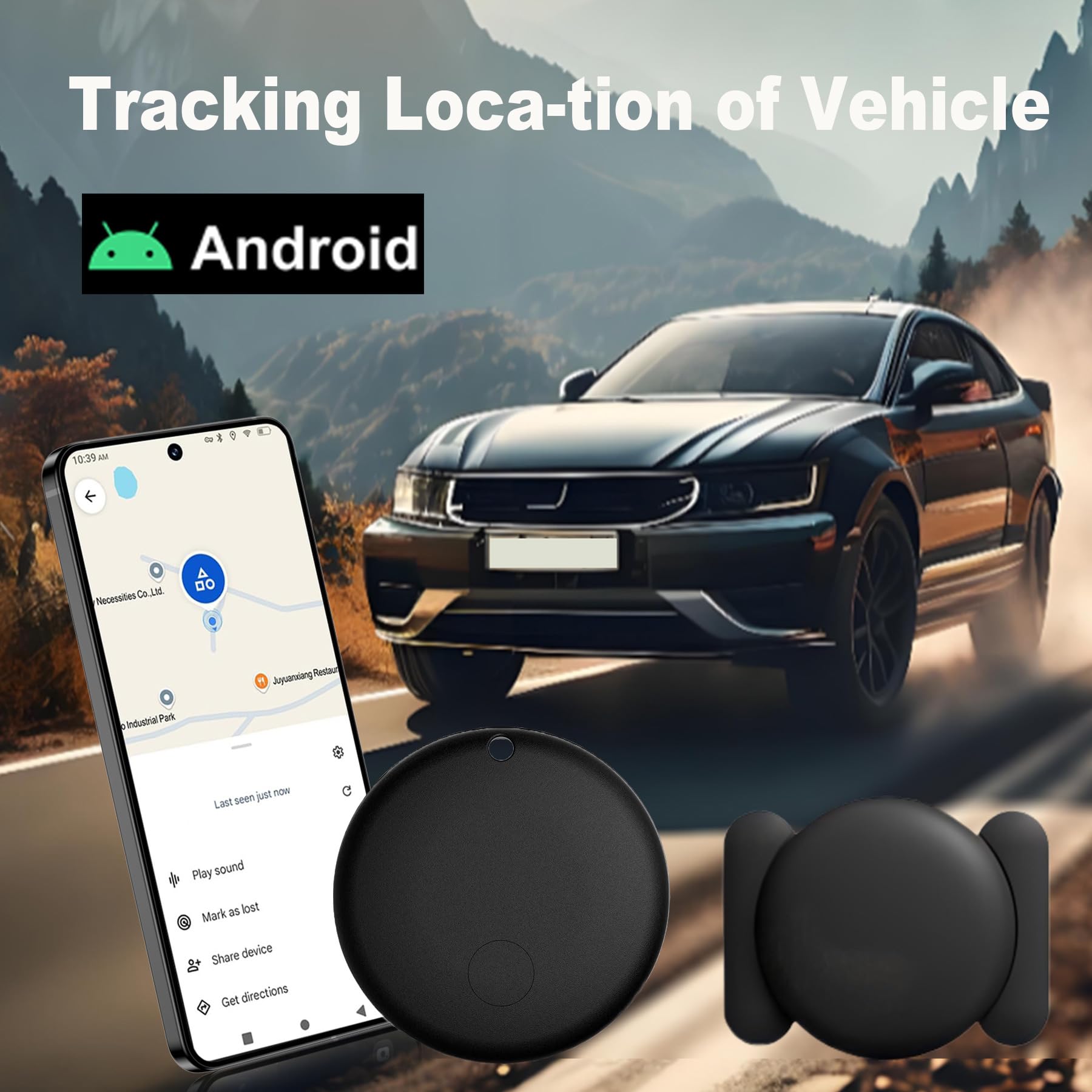 GPS Coche Localizador, Air Tracker Android Rastreador GPS para Coche, Vehículos Smart Tracker Magnet Finder Compatible con Google Find Hub sin suscripción mensual - 5