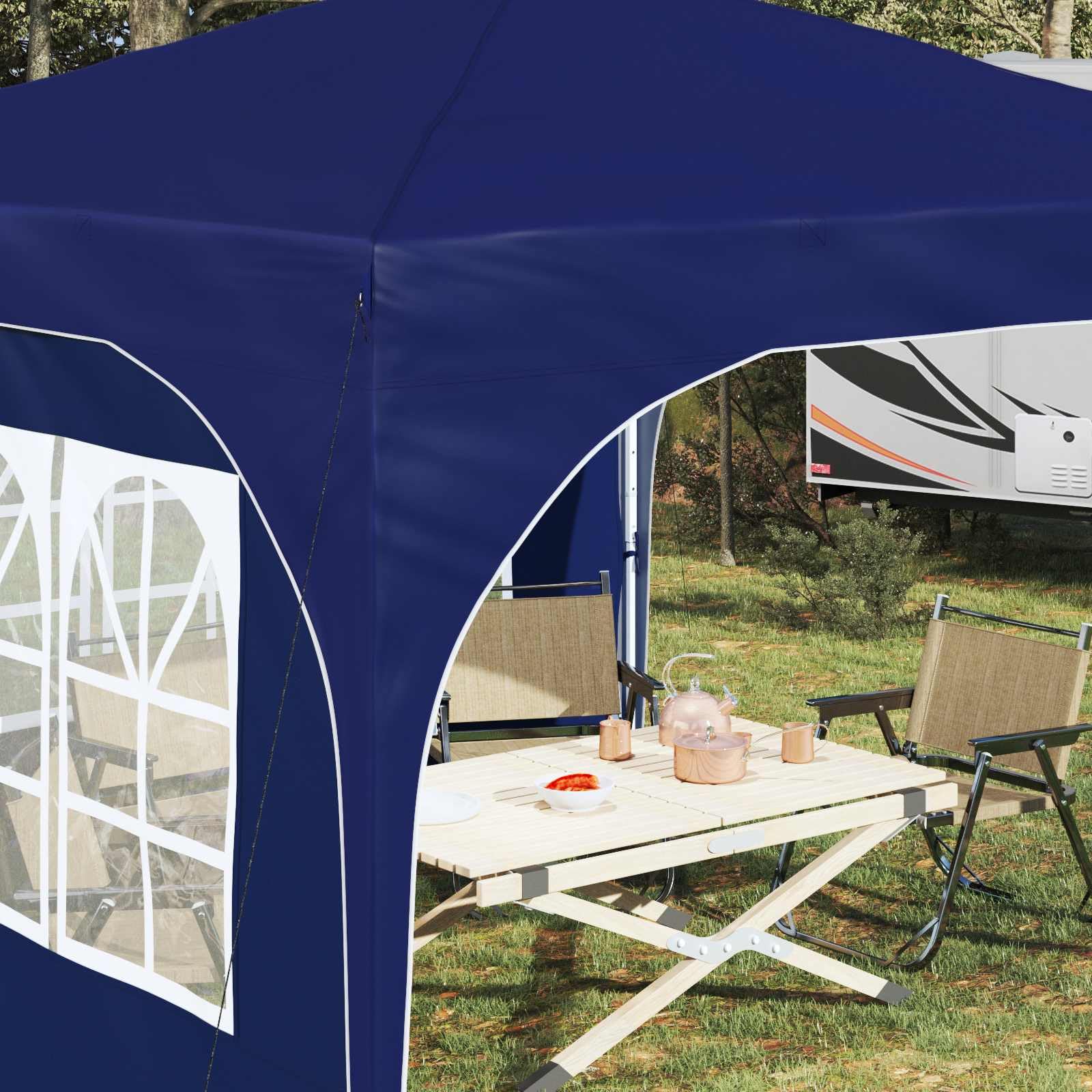Carpa Plegable para Fiestas 290 x 290 x 245 cm Azul