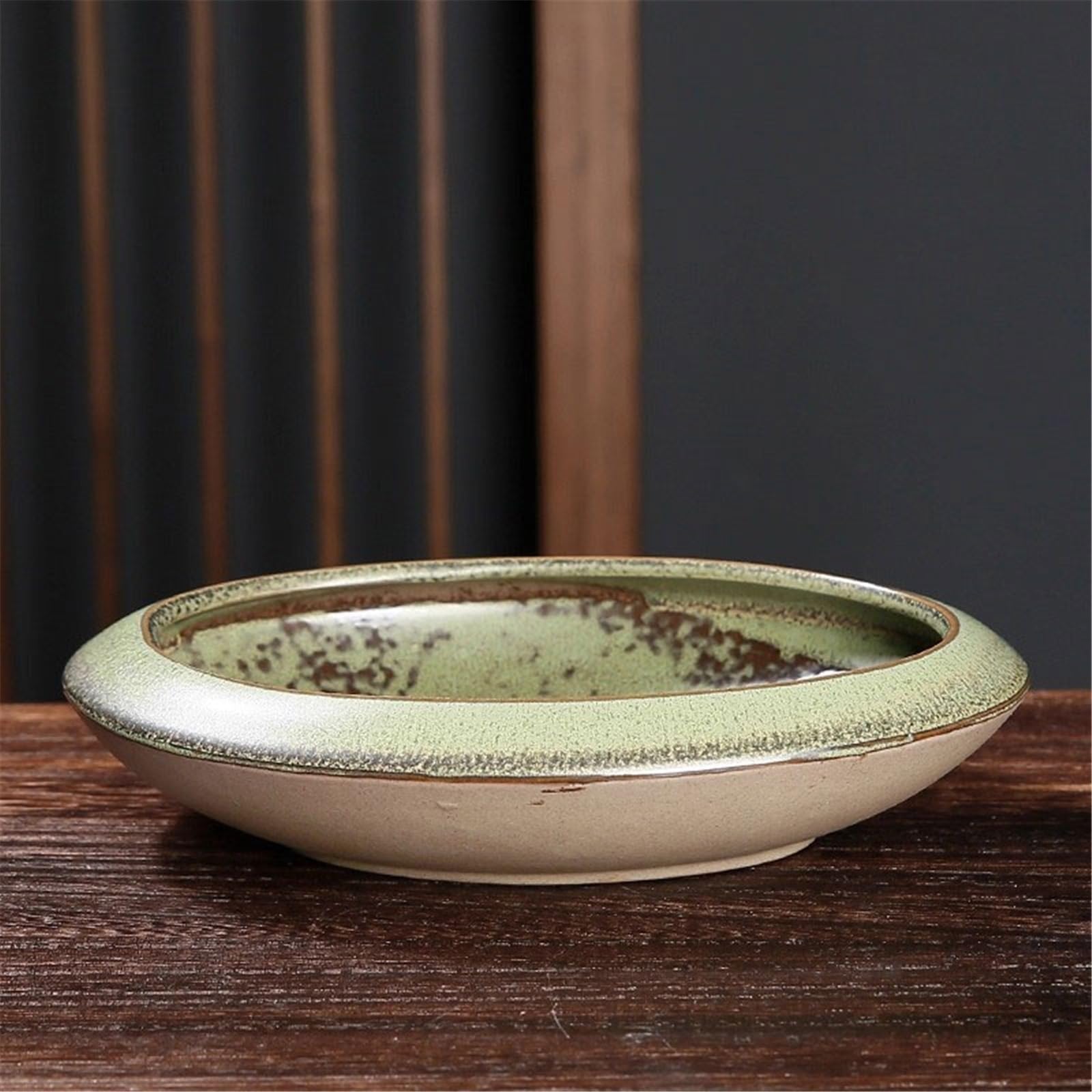 Sottovaso per Piante Vassoio in Ceramica Antica, Imitazione di Fiori in Stile Cinese