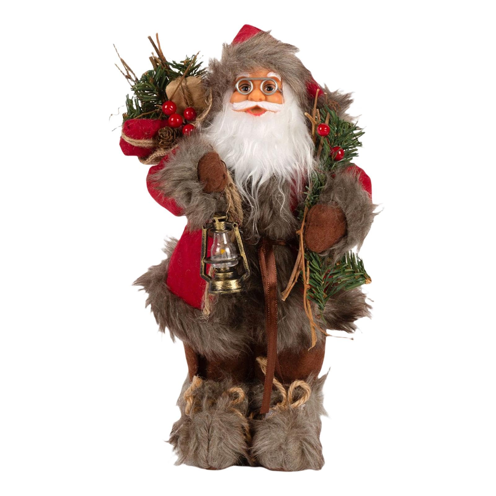 Statue de Père Noël fait main en costume chic pour votre décoration de table
