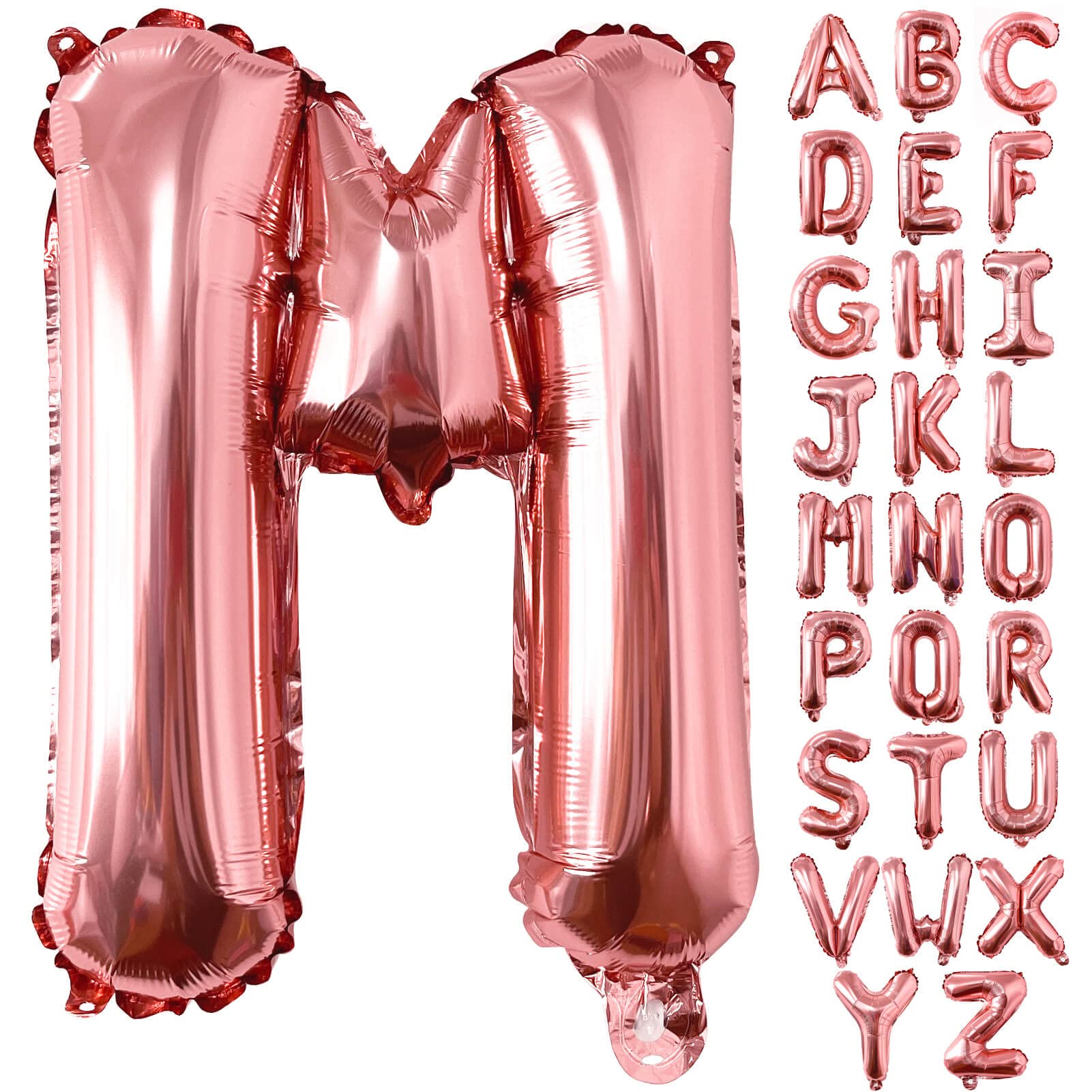 Lovoir 40 Inch Large Rose Gold Letter M Balloons Big Size Jumbo Mylar Foil Helium Balloon for Birthday Party Celebration Decorations Alphabet Rose