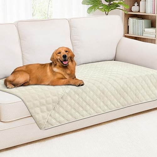 Miniatura 123 de Smiry Funda impermeable para cama de mascota, suave y lavable, para cama, sofá, reversible, perros pequeños, medianos, grandes, gatos, diseño