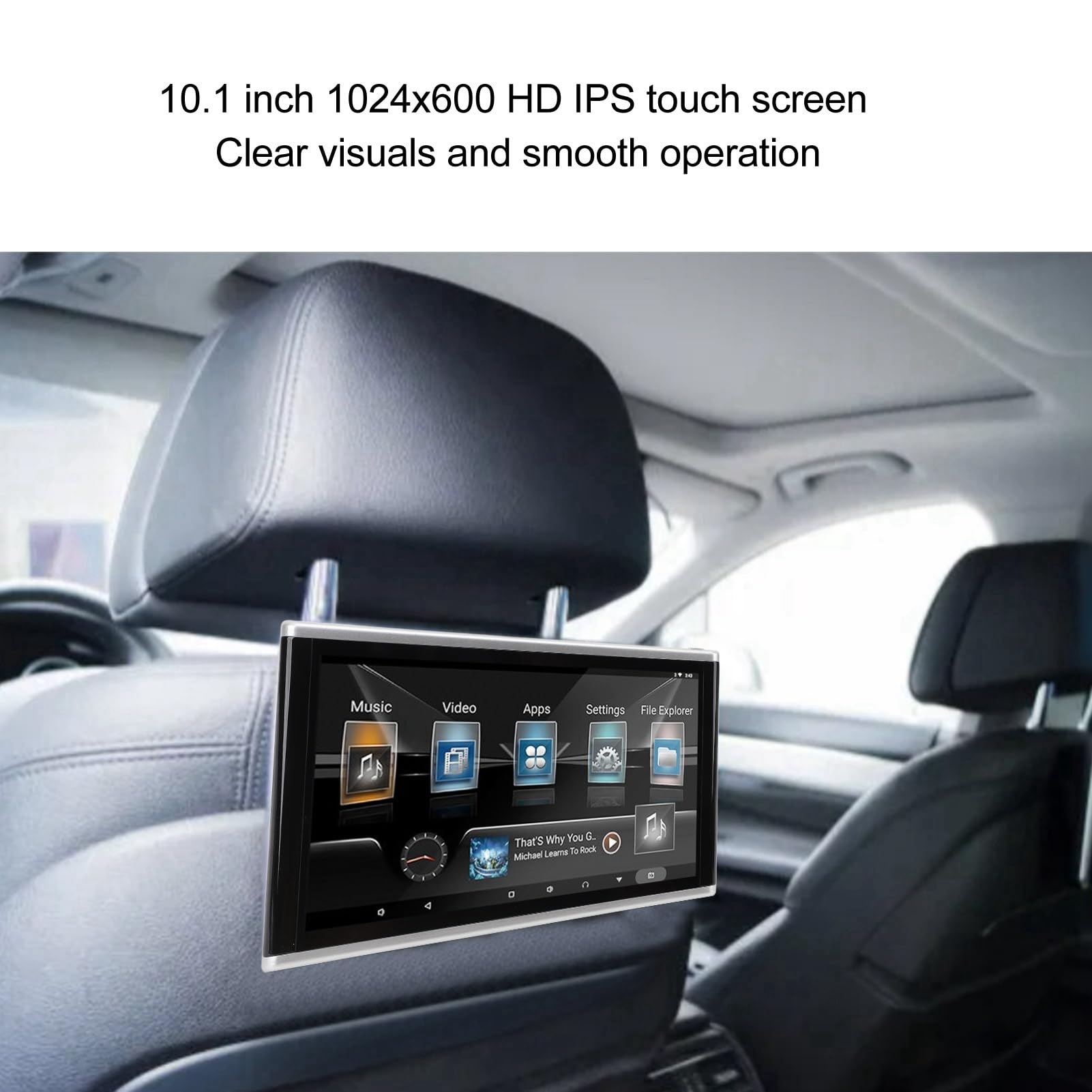 Para Reposacabezas De 10. Pulgadas Pantalla Táctil 11 Reproductor De Video Para Asientos Traseros Compatible Con Todos Los Modelos De Automóviles Conexión Y Miracast