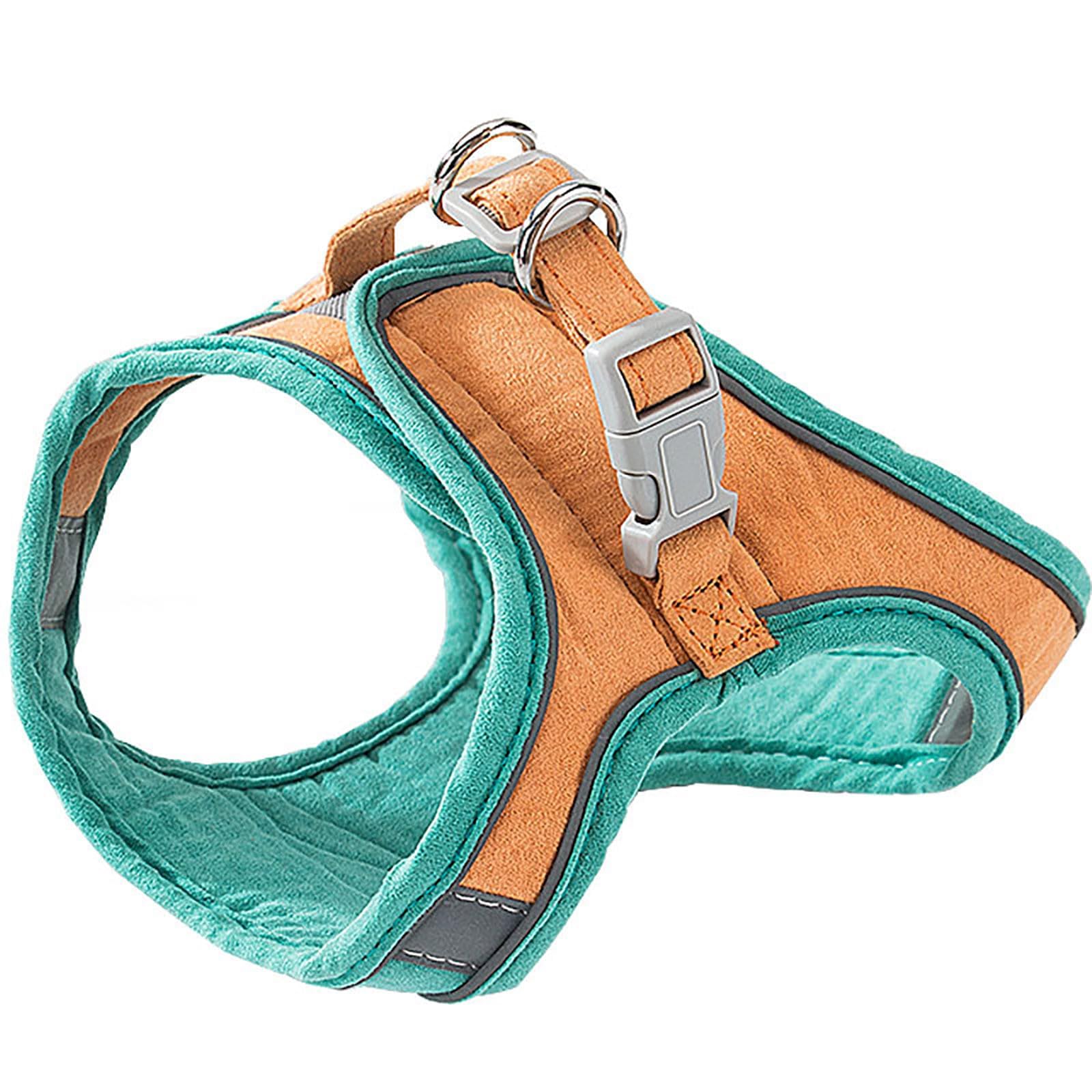 Harnais pour Chat, Harnais Anti Fugu Double sécurité Anti Fugue Ensemble Harnais et Laisse pour Chat Harnais Confortable Respirant Ajustable pour Petit Chat et Chiot (Green, S)